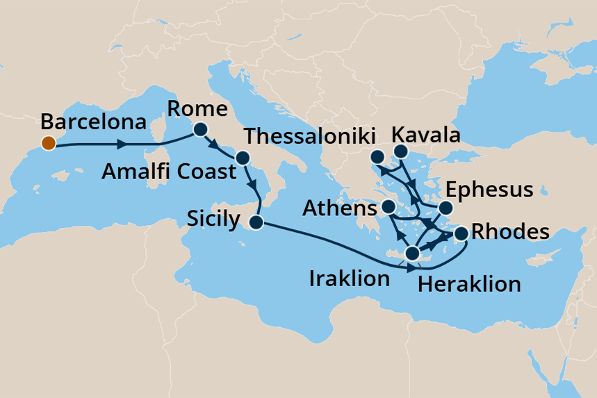 Mediterranean - Cruise Map