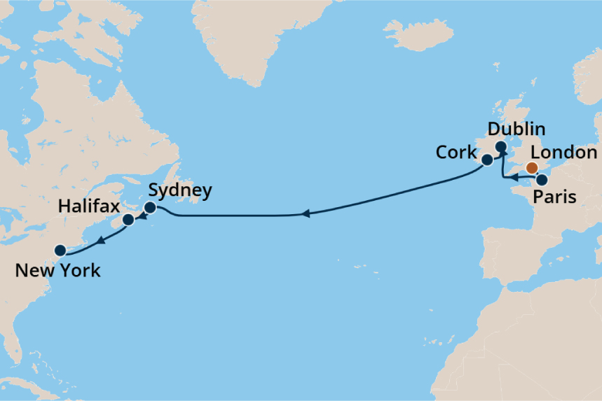 Transatlantic - Cruise Map
