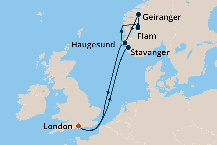 Norway - Cruise Map