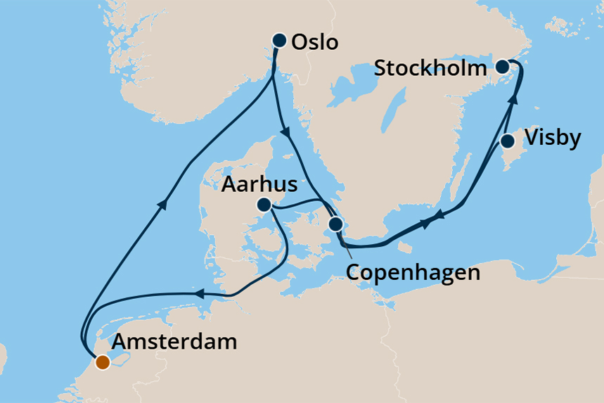 Scandinavia - Cruise Map