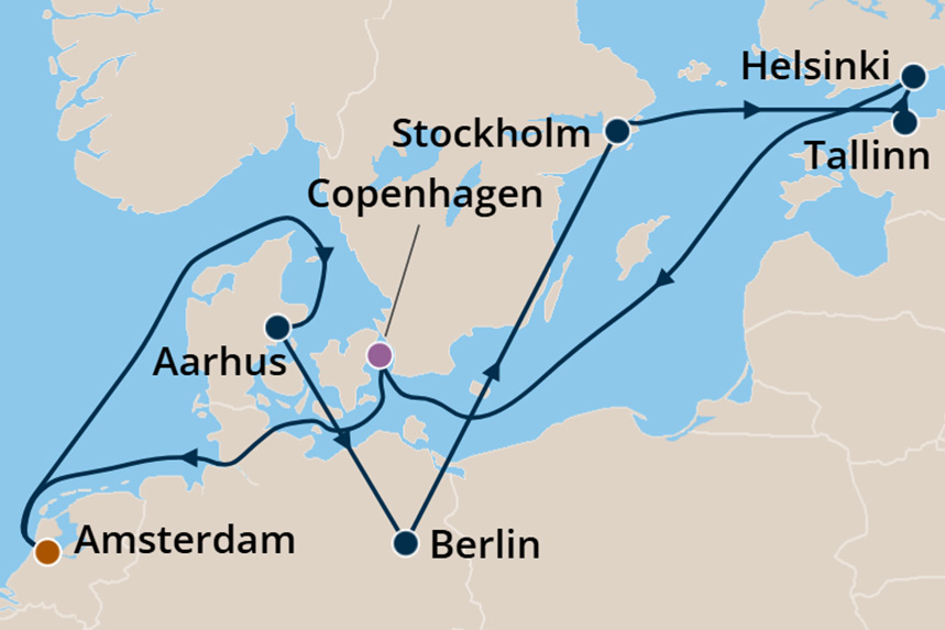 Scandinavia - Cruise Map