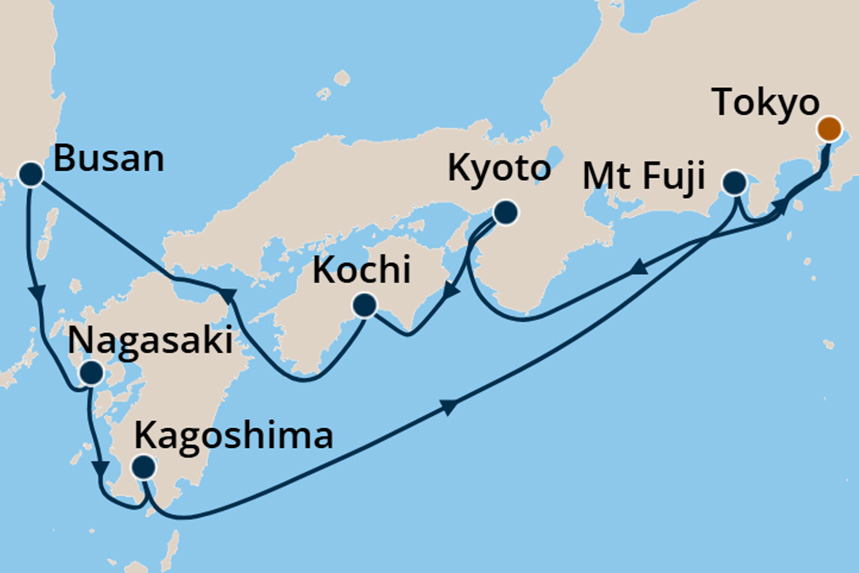 Japan - Cruise Map