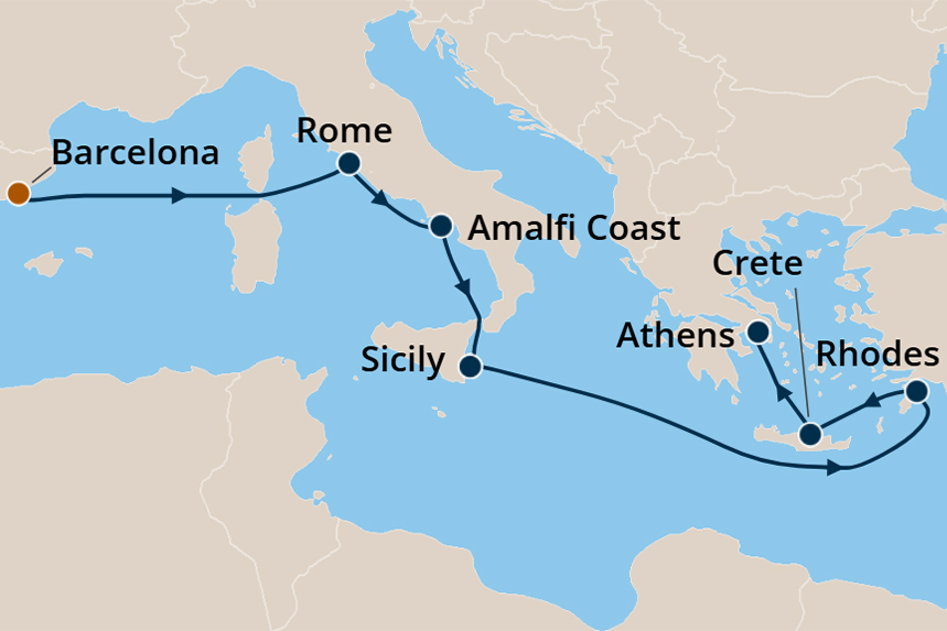 Mediterranean - Cruise Map