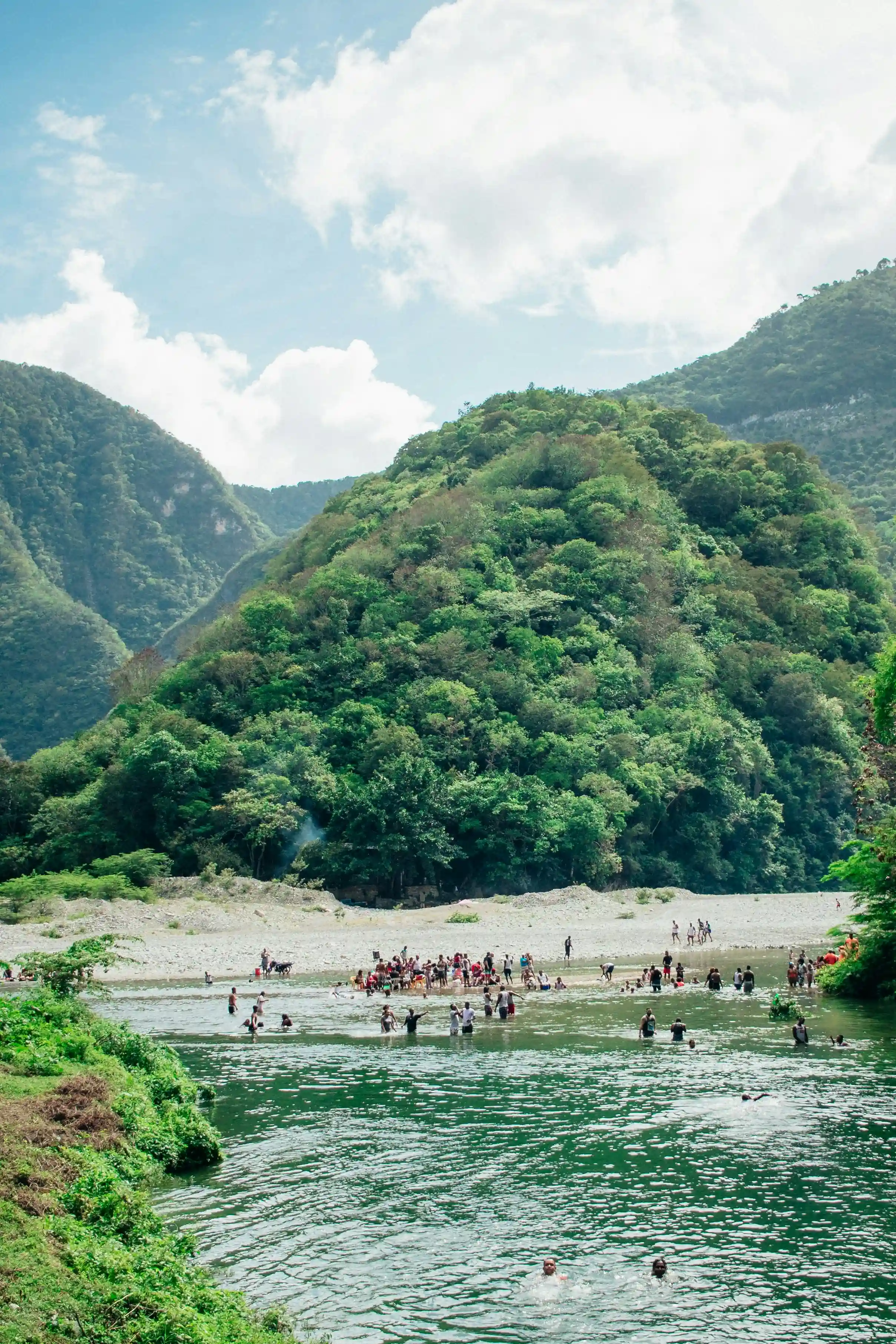 Caribbean Ultimate cruise excursion with tropical river swimming lush mountain rainforest and natural adventure