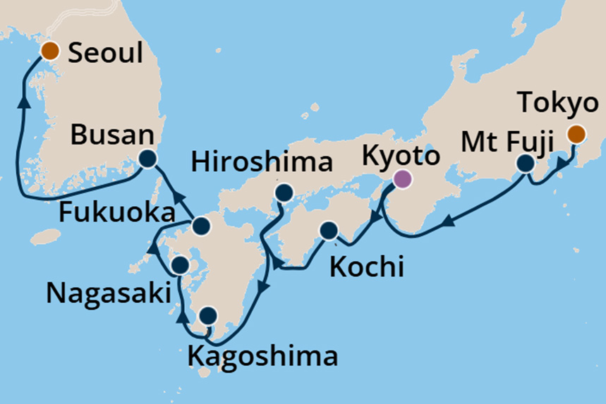 Japan - Cruise Map
