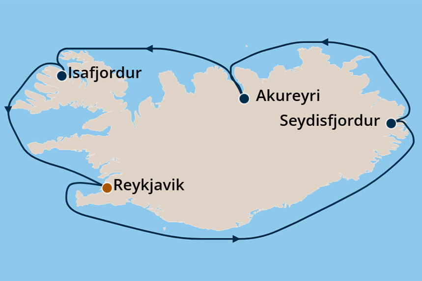 Iceland - Cruise Map