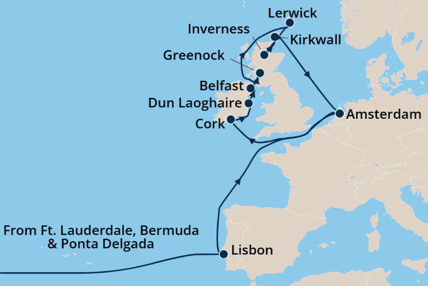 Transatlantic - Cruise Map