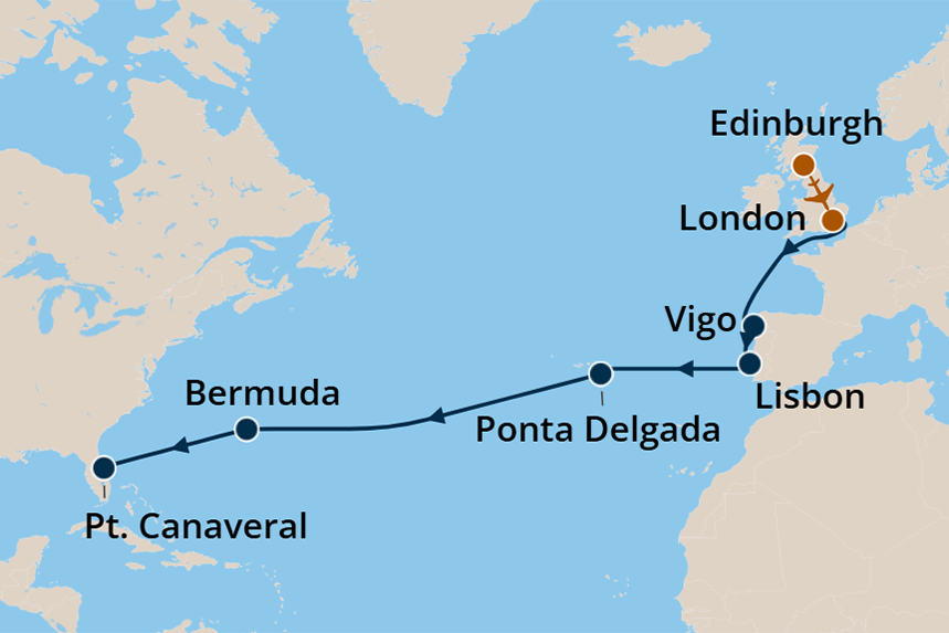 Transatlantic - Cruise Map