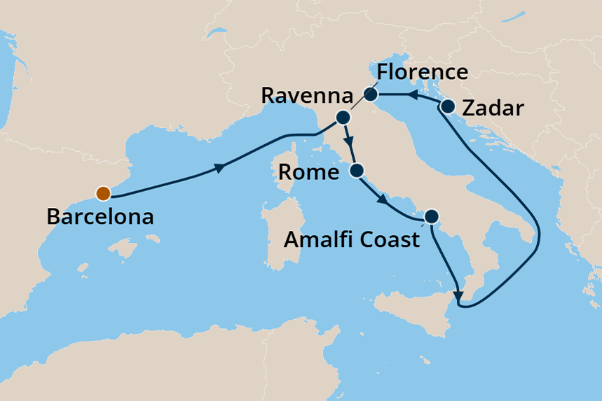 Mediterranean - Cruise Map