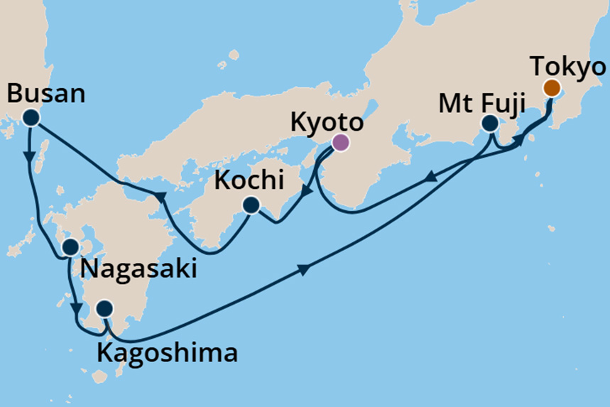 Japan - Cruise Map