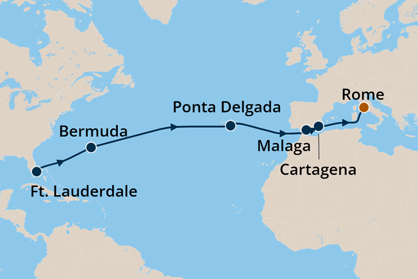 Transatlantic - Cruise Map