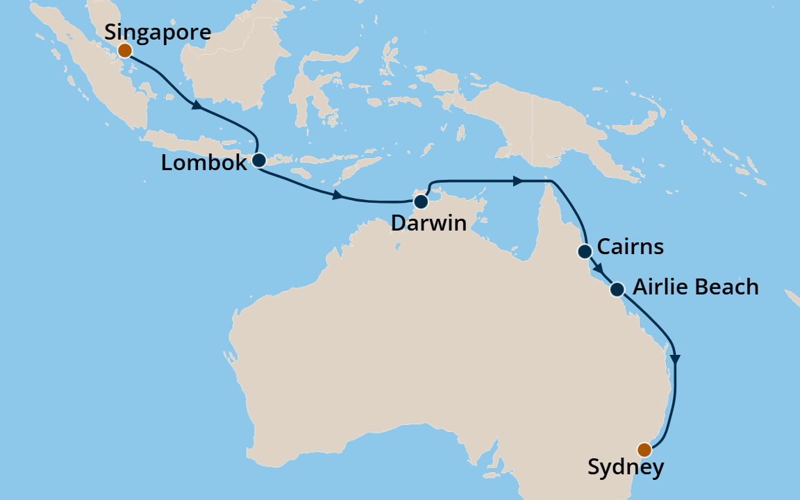 Australia - Cruise Map