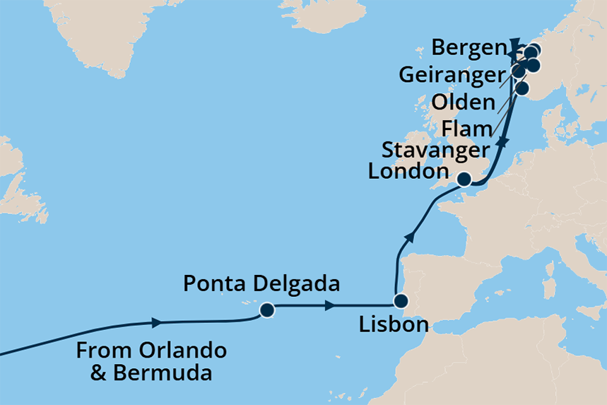 Transatlantic - Cruise Map