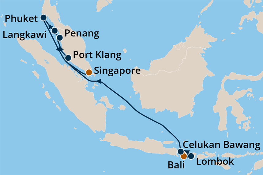Southeast Asia - Cruise Map