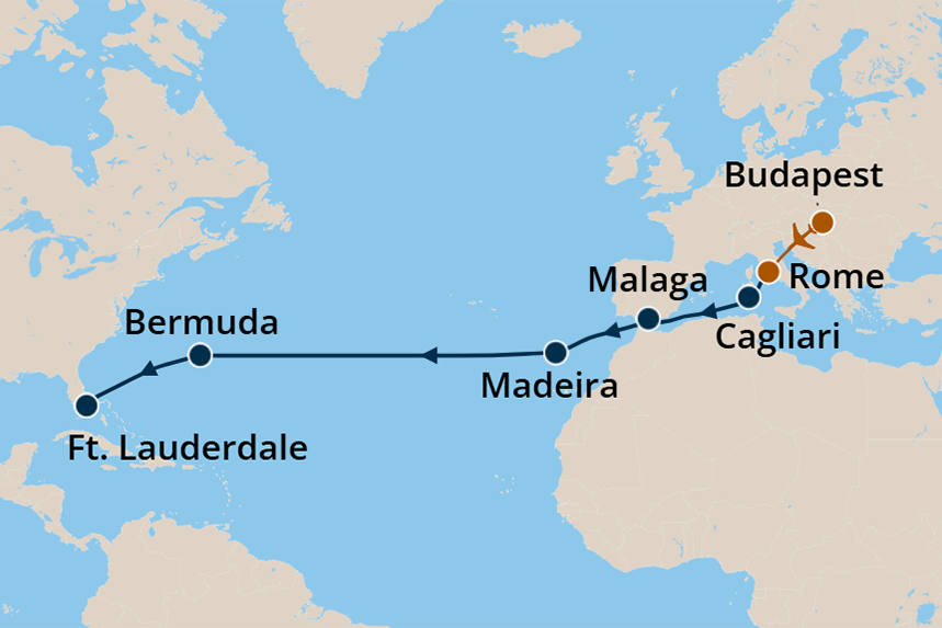 Transatlantic - Cruise Map
