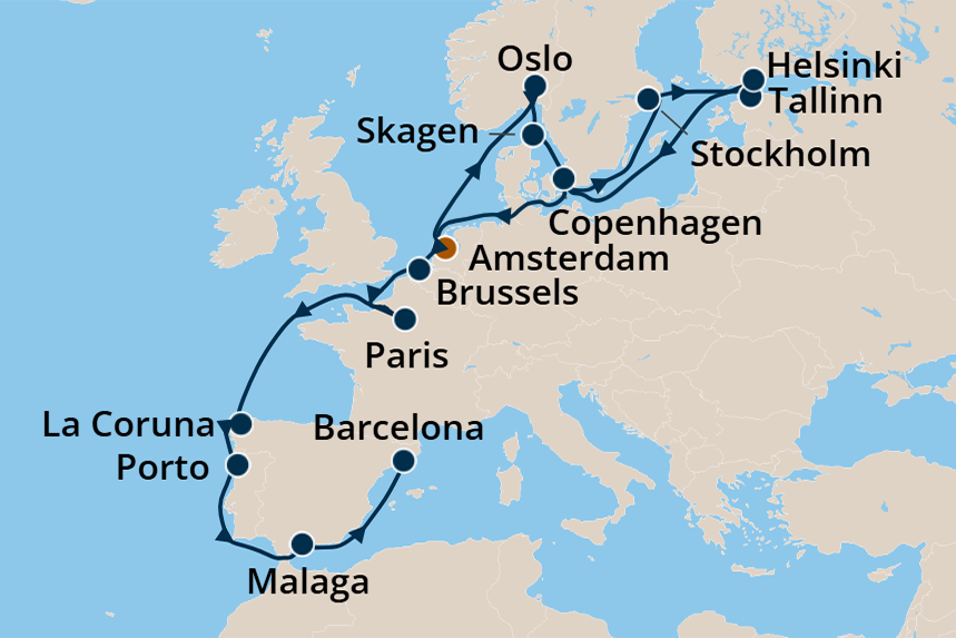 Scandinavia - Cruise Map