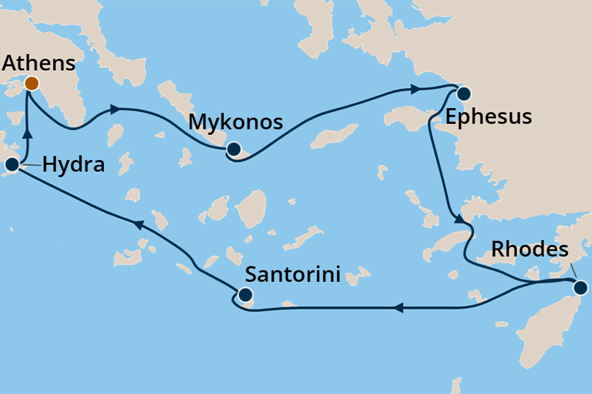 Greek Isles - Cruise Map