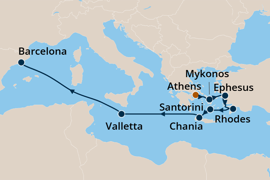 Greek Isles - Cruise Map