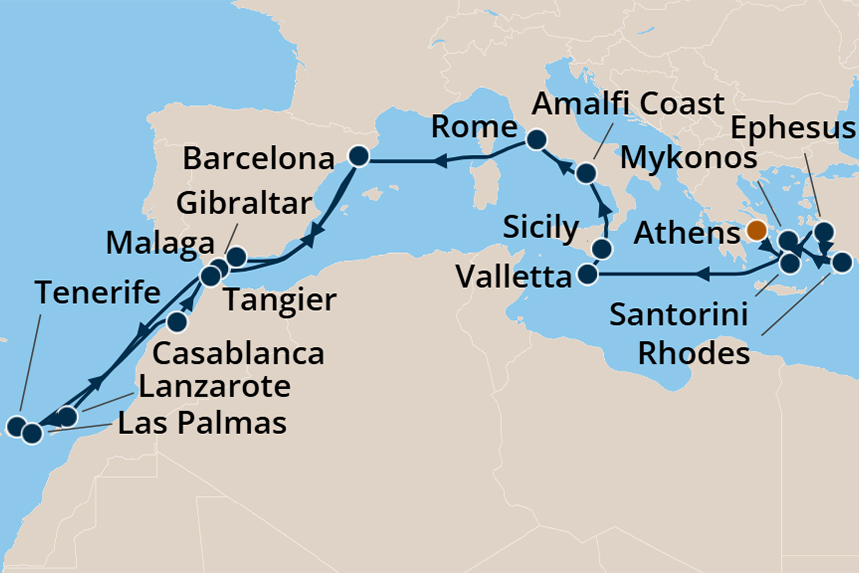 Greek Isles - Cruise Map