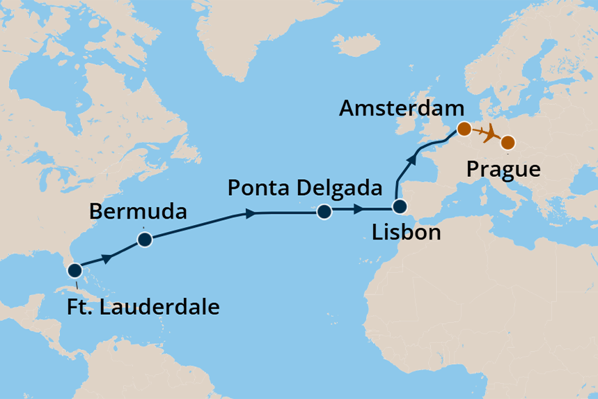 Transatlantic - Cruise Map