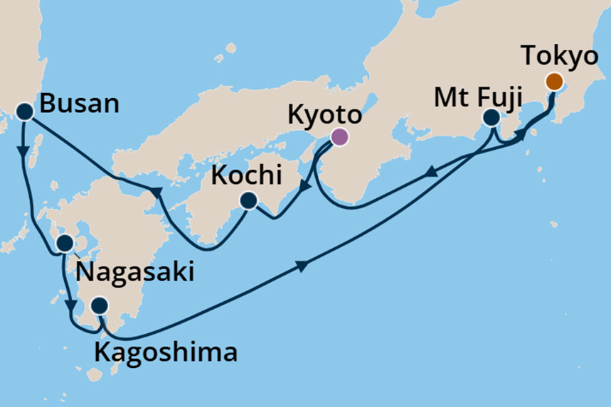 Japan - Cruise Map