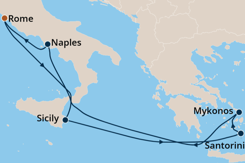Greek Isles - Cruise Map