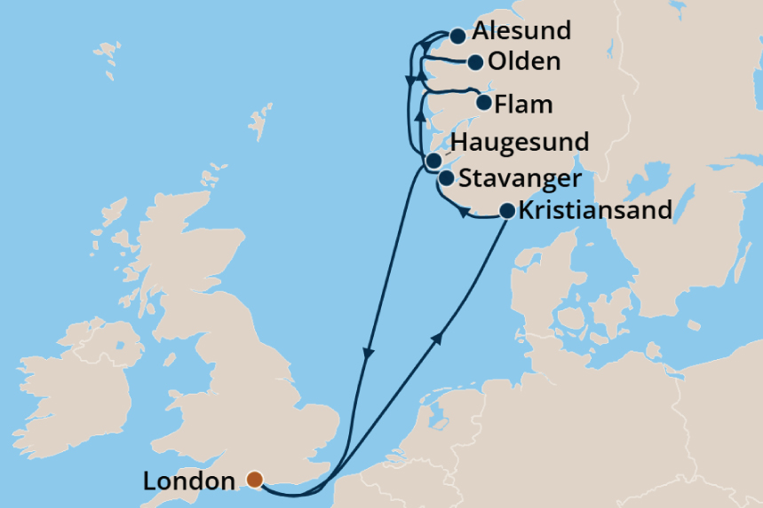 Norway - Cruise Map