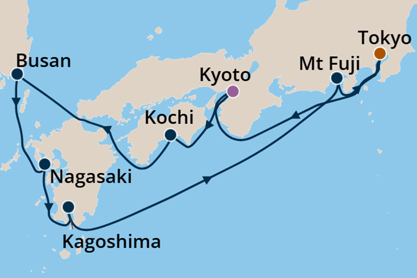 Japan - Cruise Map