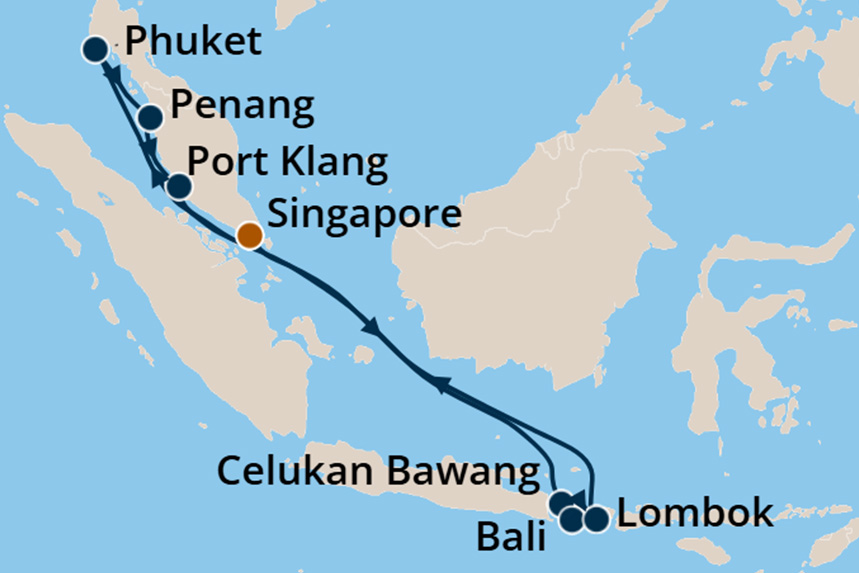 Southeast Asia - Cruise Map
