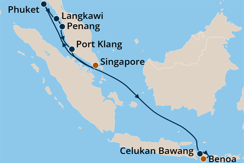 Southeast Asia - Cruise Map