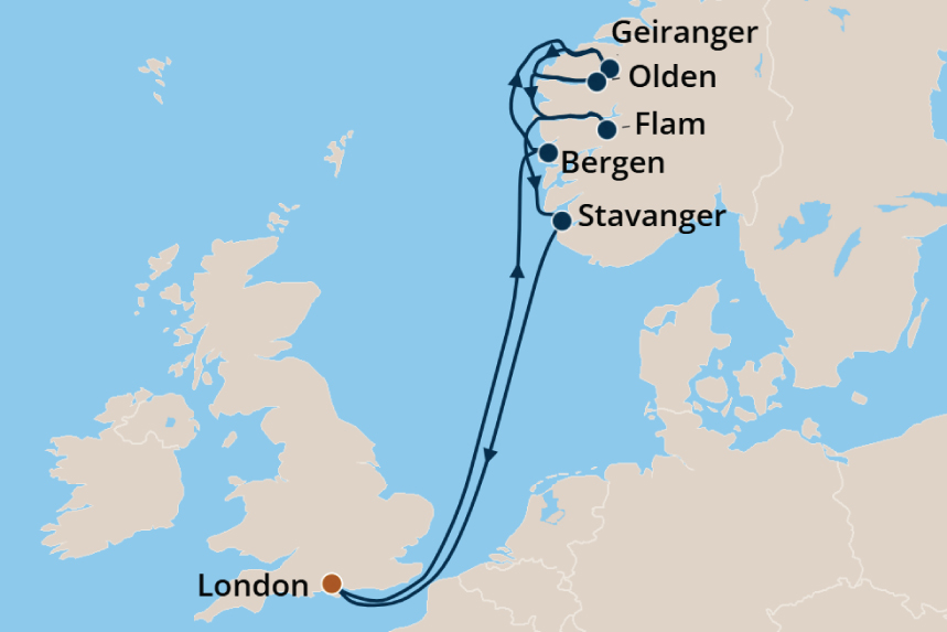 Norway - Cruise Map