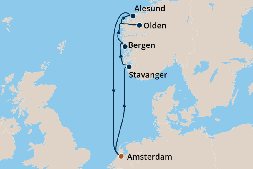 Norway - Cruise Map