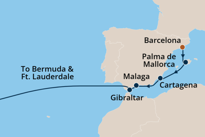 Transatlantic - Cruise Map