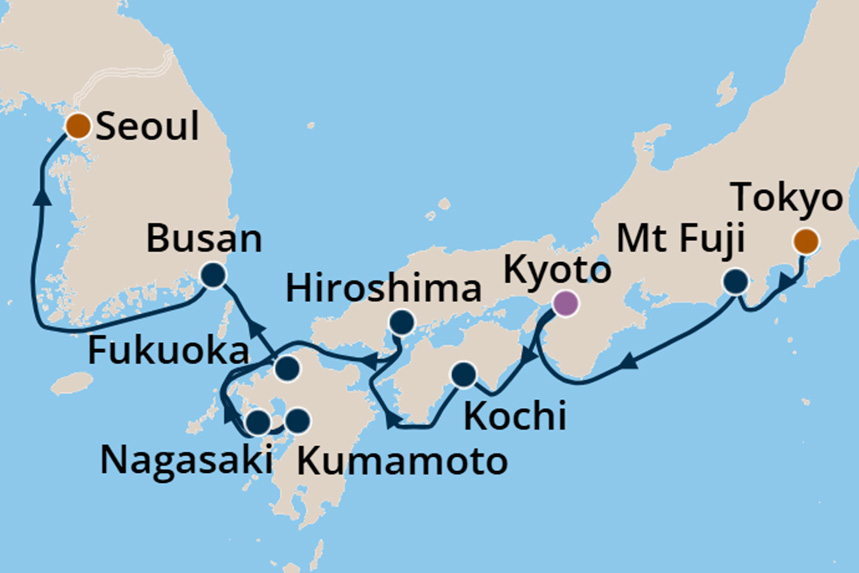 Japan - Cruise Map