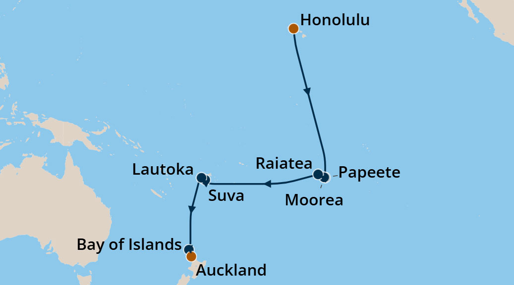 Transpacific - Cruise Map