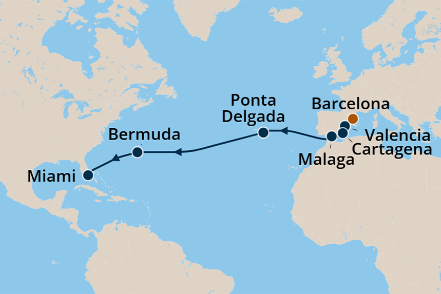 Transatlantic - Cruise Map