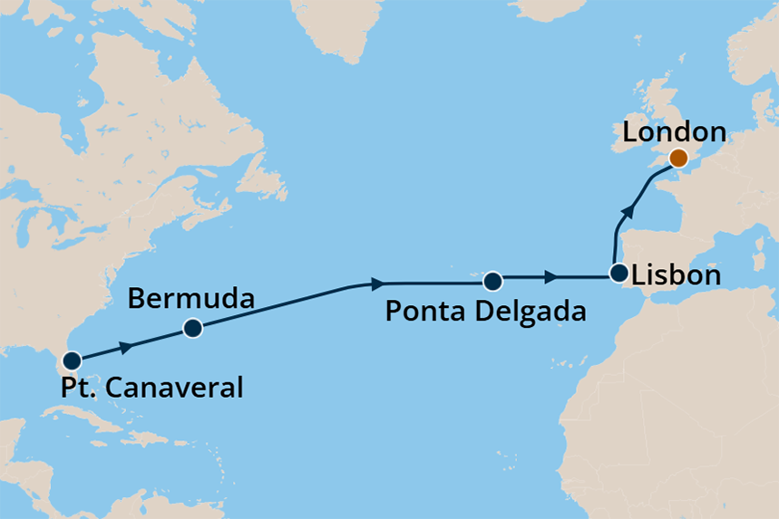 Transatlantic - Cruise Map