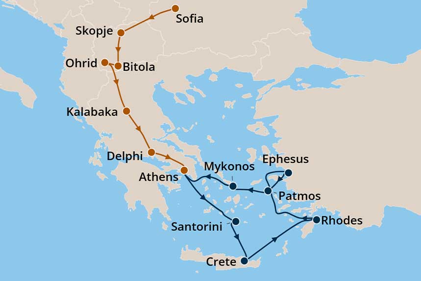 Greek Isles - Cruise Map