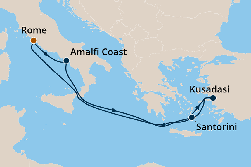 Mediterranean - Cruise Map