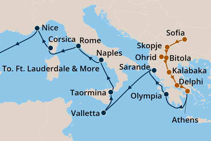 Transatlantic - Cruise Map