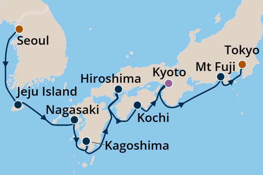 Japan - Cruise Map