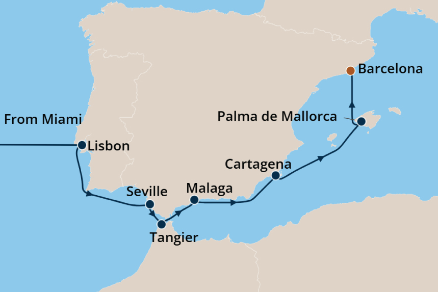 Transatlantic - Cruise Map