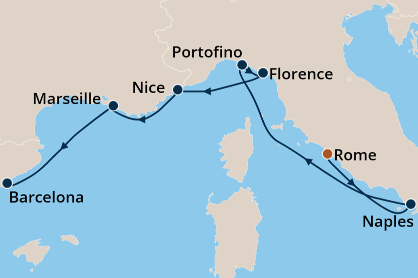 Mediterranean - Cruise Map