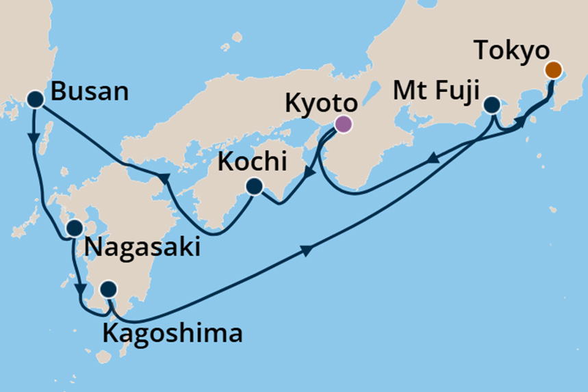 Japan - Cruise Map