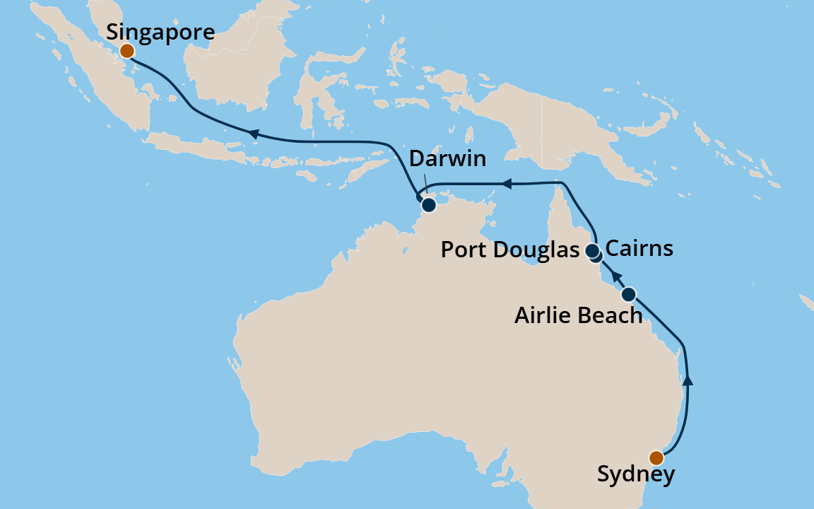 Australia - Cruise Map