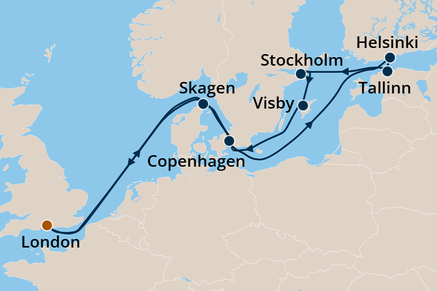 Scandinavia - Cruise Map