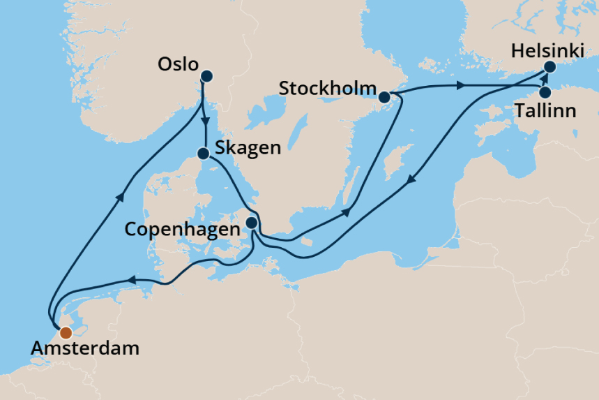 Scandinavia - Cruise Map