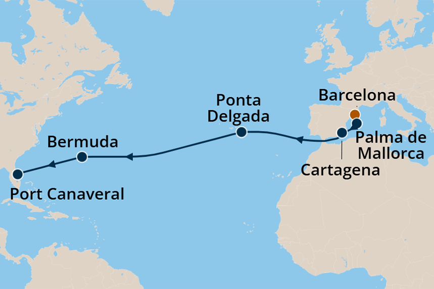 Transatlantic - Cruise Map