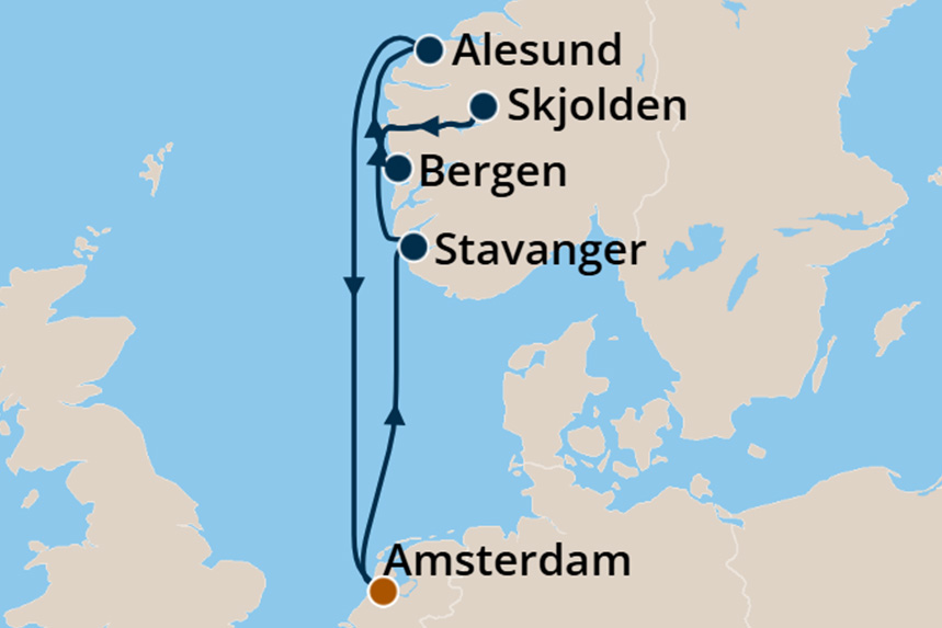 Norway - Cruise Map