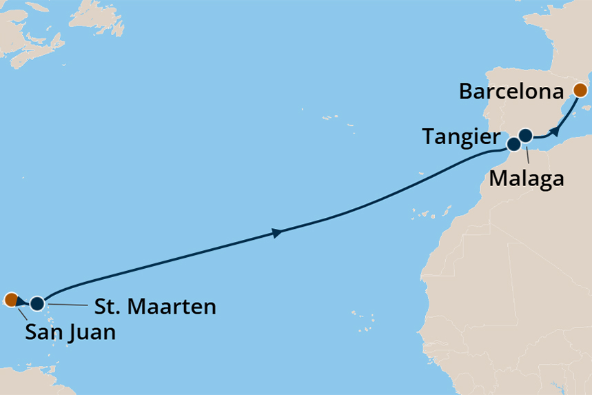 Transatlantic - Cruise Map